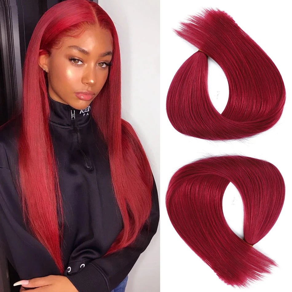 100Pcs & 50Pcs Straight Nano Ring Hair Extensions 32 Colors European Micro Beads Ring Human Hair Extensions 0.5g/0.8g/1g/Strand