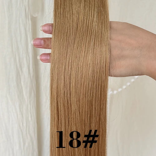 100Pcs & 50Pcs Straight Nano Ring Hair Extensions 32 Colors European Micro Beads Ring Human Hair Extensions 0.5g/0.8g/1g/Strand