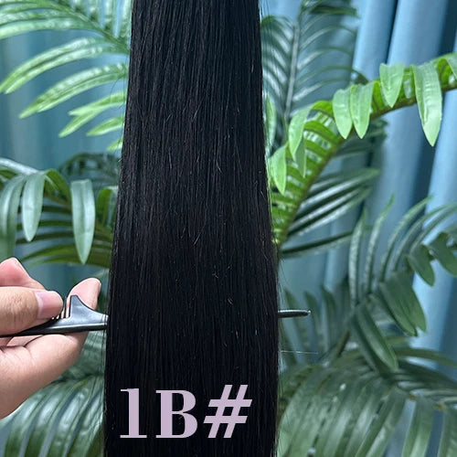 100Pcs & 50Pcs Straight Nano Ring Hair Extensions 32 Colors European Micro Beads Ring Human Hair Extensions 0.5g/0.8g/1g/Strand