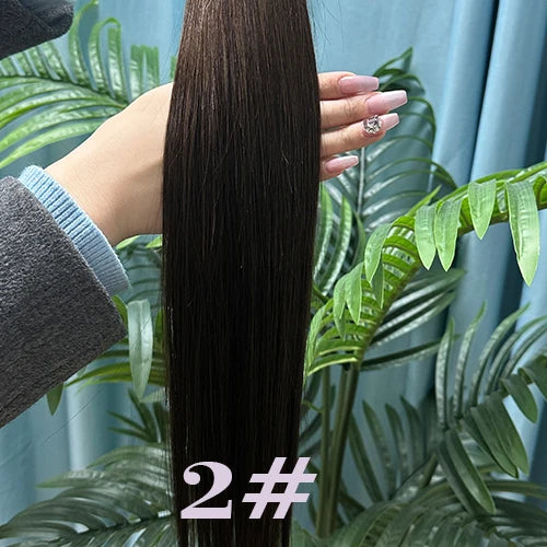 100Pcs & 50Pcs Straight Nano Ring Hair Extensions 32 Colors European Micro Beads Ring Human Hair Extensions 0.5g/0.8g/1g/Strand