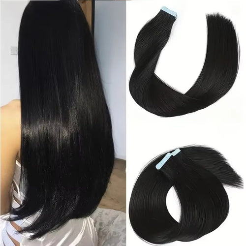 2  Hair Extension Tape Human Hair Virgin Remy Straight Tape Human Hair Extension 20 Pieces Of 50g Pack
