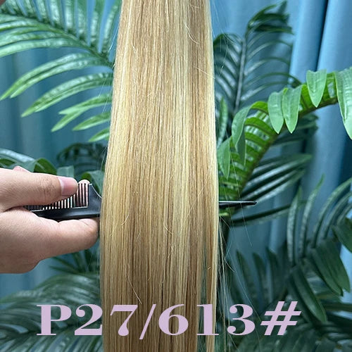 100Pcs & 50Pcs Straight Nano Ring Hair Extensions 32 Colors European Micro Beads Ring Human Hair Extensions 0.5g/0.8g/1g/Strand
