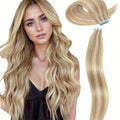 Double Pull Full Virgin Real 50g Hair Extension Long With Weft Invisible Skin Weft 20 Thick Seamless Human Hair
