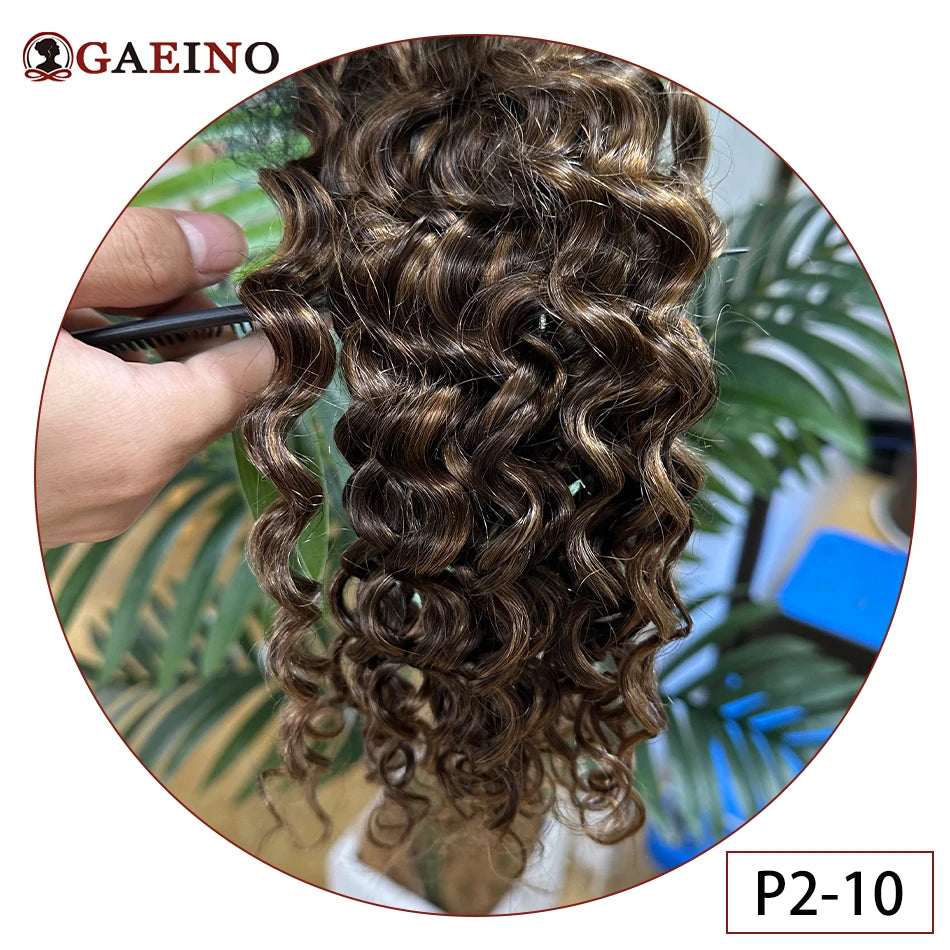 Extensions Cheveux Naturels Tape-in Ondulées Brésiliennes - 20 Pièces Noir Brun Blond