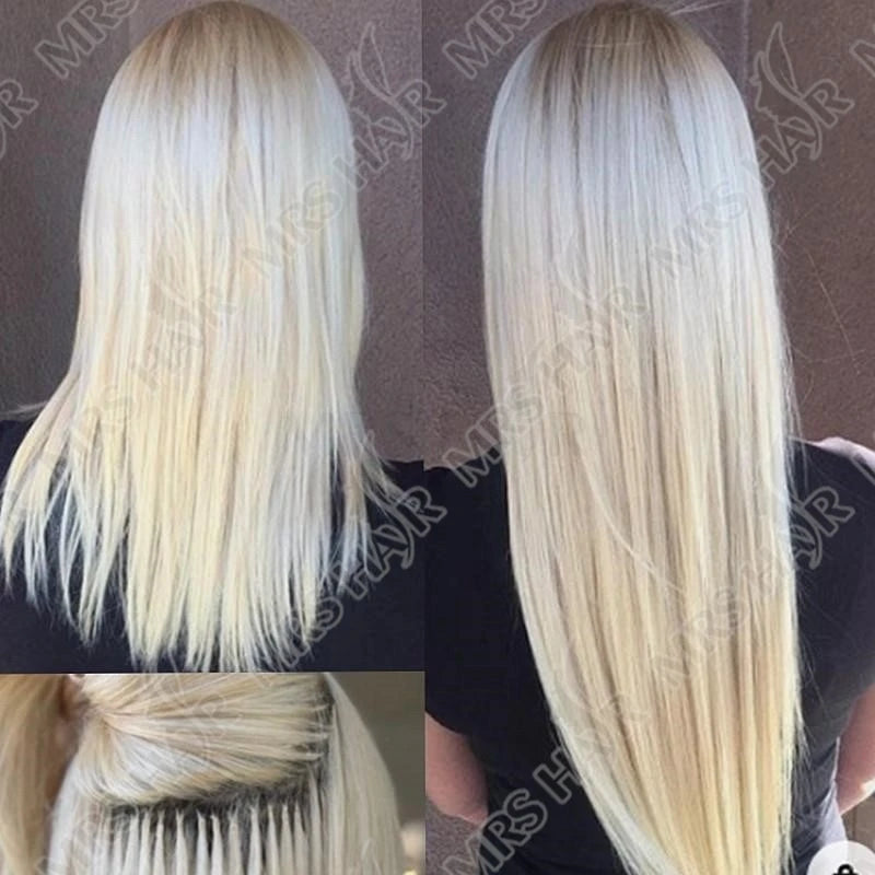 U Tip Fusion Hair Extensions Blonde Natural Real Human Hair Extensions 1.5cm Keratin Hair Capsules 50pcs 30g 40g 50g 12-24inch