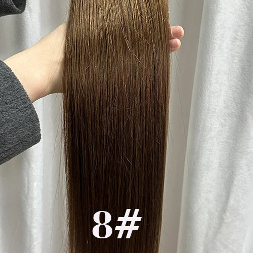 100Pcs & 50Pcs Straight Nano Ring Hair Extensions 32 Colors European Micro Beads Ring Human Hair Extensions 0.5g/0.8g/1g/Strand