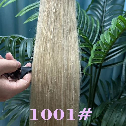 100Pcs & 50Pcs Straight Nano Ring Hair Extensions 32 Colors European Micro Beads Ring Human Hair Extensions 0.5g/0.8g/1g/Strand