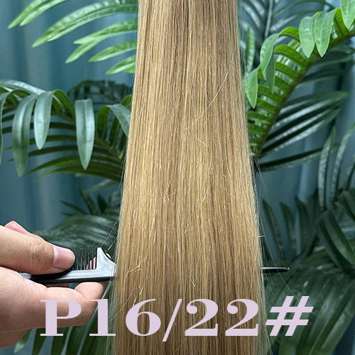100Pcs & 50Pcs Straight Nano Ring Hair Extensions 32 Colors European Micro Beads Ring Human Hair Extensions 0.5g/0.8g/1g/Strand