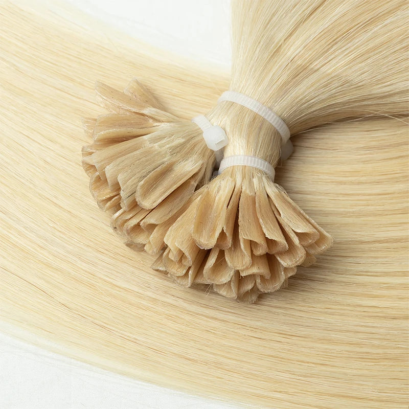 U Tip Fusion Hair Extensions Blonde Natural Real Human Hair Extensions 1.5cm Keratin Hair Capsules 50pcs 30g 40g 50g 12-24inch