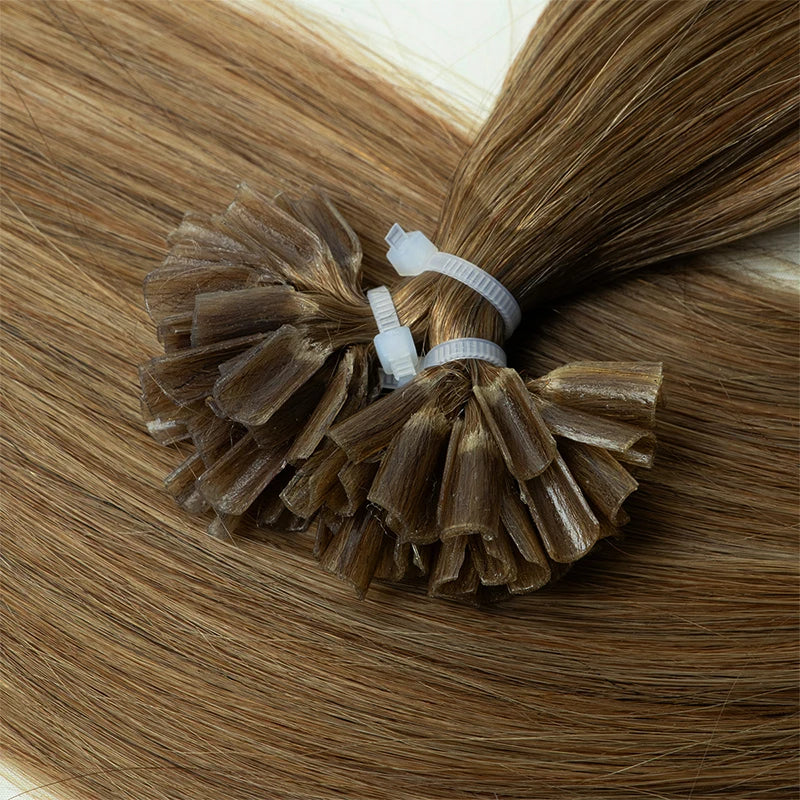 U Tip Fusion Hair Extensions Blonde Natural Real Human Hair Extensions 1.5cm Keratin Hair Capsules 50pcs 30g 40g 50g 12-24inch